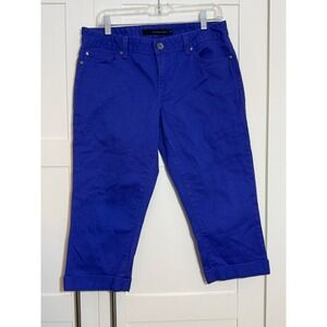 Calvin Klein‎ Jeans Capri Pants Womens Size 30 Bright Blue Denim Cropped